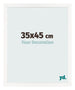 Bilderrahmen 35x45 cm Weiss Hochglanz MDF Bologna Vorne Messe | Yourdecoration.at