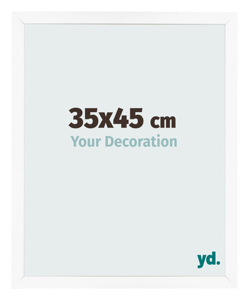 Bilderrahmen 35x45 cm Weiss Matt MDF Bologna Vorne Messe | Yourdecoration.at