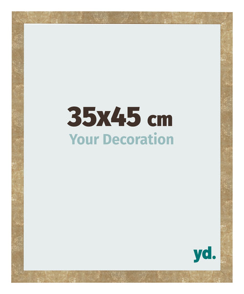 Bilderrahmen 35x45cm Gold Antik MDF Bologna Vorne Messe | Yourdecoration.at