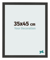 Bilderrahmen 35x45cm Schwarz Gemasert MDF Bologna Vorne Messe | Yourdecoration.at