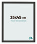 Bilderrahmen 35x45cm Schwarz Gemasert MDF Bologna Vorne Messe | Yourdecoration.at