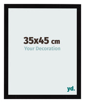 Bilderrahmen 35x45cm Schwarz Hochglanz MDF Bologna Vorne Messe | Yourdecoration.at