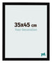 Bilderrahmen 35x45cm Schwarz Hochglanz MDF Bologna Vorne Messe | Yourdecoration.at