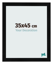 Bilderrahmen 35x45cm Schwarz Silber Poliert MDF Pisa Vorne Messe | Yourdecoration.at