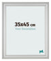 Bilderrahmen 35x45cm Silber Matt MDF Lazio Vorne Messe | Yourdecoration.at