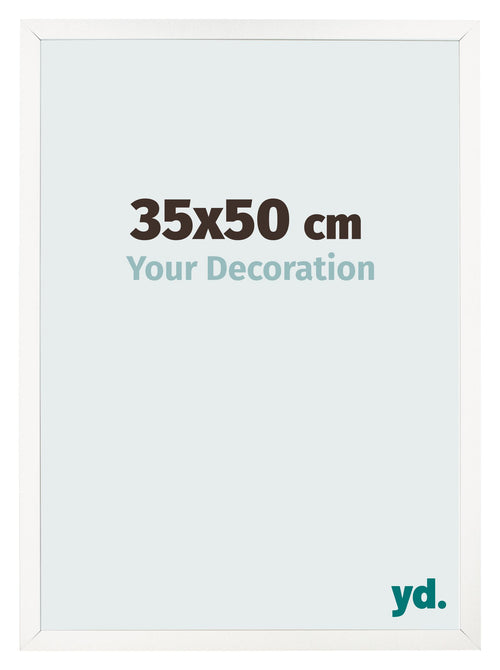 Bilderrahmen 35x50 cm Weiss Hochglanz MDF Bologna Vorne Messe | Yourdecoration.at