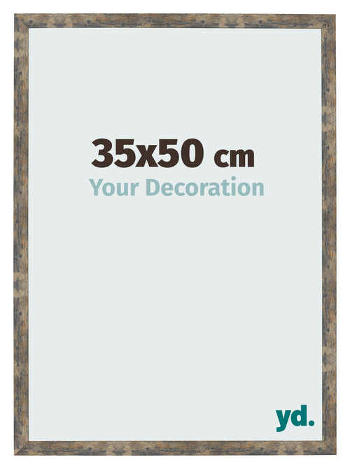 Bilderrahmen 35x50cm Blau Gold Meliert MDF Bologna Vorne Messe | Yourdecoration.at