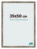 Bilderrahmen 35x50cm Blau Gold Meliert MDF Bologna Vorne Messe | Yourdecoration.at