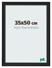 Bilderrahmen 35x50cm Schwarz Gemasert MDF Lazio Vorne Messe | Yourdecoration.at