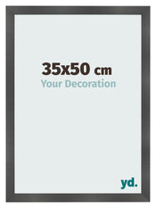 Bilderrahmen 35x50cm Schwarz Silber Poliert MDF Pisa Vorne Messe | Yourdecoration.at