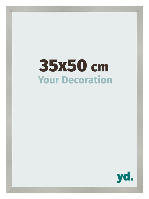 Bilderrahmen 35x50cm Silber Matt MDF Bologna Vorne Messe | Yourdecoration.at