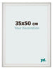 Bilderrahmen 35x50cm Weiss Gewischt MDF Lazio Vorne Messe | Yourdecoration.at