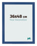Bilderrahmen 36x48 cm Dunkelblau MDF Bologna Vorne Messe | Yourdecoration.at
