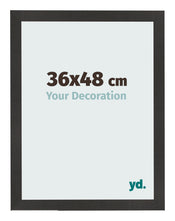 Bilderrahmen 36x48 cm Schwarz Matt MDF Bologna Vorne Messe | Yourdecoration.at