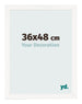 Bilderrahmen 36x48 cm Weiss Hochglanz MDF Bologna Vorne Messe | Yourdecoration.at