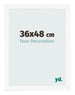Bilderrahmen 36x48 cm Weiss Matt MDF Bologna Vorne Messe | Yourdecoration.at