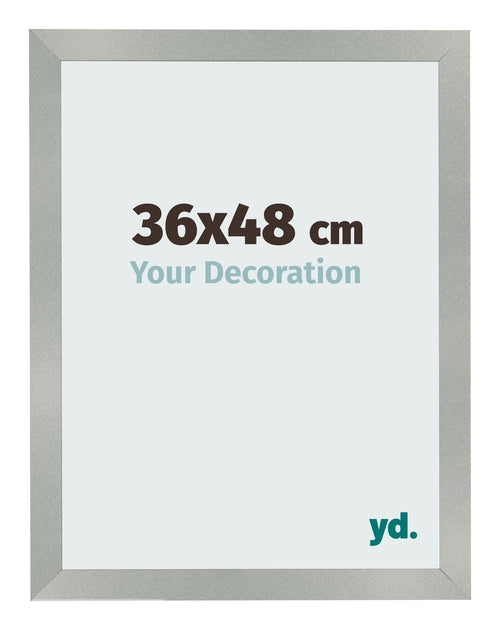 Bilderrahmen 36x48cm Aluminium Gebürstet MDF Bologna Vorne Messe | Yourdecoration.at