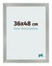 Bilderrahmen 36x48cm Aluminium Gebürstet MDF Bologna Vorne Messe | Yourdecoration.at
