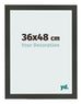 Bilderrahmen 36x48cm Antrazit MDF Bologna Vorne Messe | Yourdecoration.at