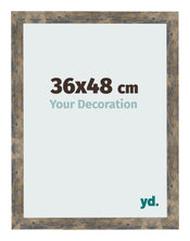 Bilderrahmen 36x48cm Blau Gold Meliert MDF Bologna Vorne Messe | Yourdecoration.at