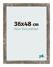 Bilderrahmen 36x48cm Blau Gold Meliert MDF Bologna Vorne Messe | Yourdecoration.at