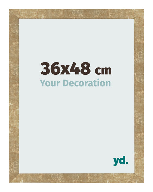Bilderrahmen 36x48cm Gold Antik MDF Bologna Vorne Messe | Yourdecoration.at