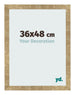 Bilderrahmen 36x48cm Gold Antik MDF Bologna Vorne Messe | Yourdecoration.at