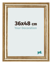 Bilderrahmen 36x48cm Gold Antik MDF Lazio Vorne Messe | Yourdecoration.at