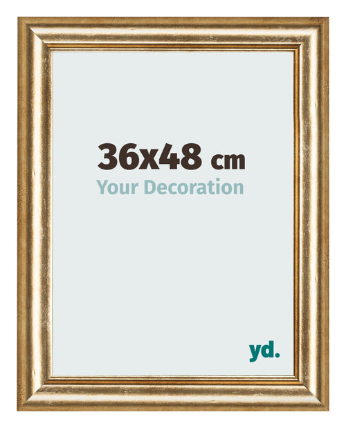 Bilderrahmen 36x48cm Gold Antik MDF Lazio Vorne Messe | Yourdecoration.at