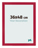 Bilderrahmen 36x48cm Rot MDF Bologna Vorne Messe | Yourdecoration.at
