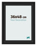 Bilderrahmen 36x48cm Schwarz Gemasert MDF Lazio Vorne Messe | Yourdecoration.at