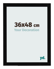 Bilderrahmen 36x48cm Schwarz Hochglanz MDF Bologna Vorne Messe | Yourdecoration.at