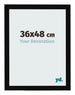 Bilderrahmen 36x48cm Schwarz Hochglanz MDF Bologna Vorne Messe | Yourdecoration.at