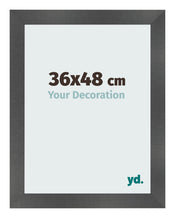 Bilderrahmen 36x48cm Schwarz Silber Poliert MDF Pisa Vorne Messe | Yourdecoration.at