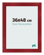 Bilderrahmen 36x48cm Weinrot Gewischt MDF Pisa Vorne Messe | Yourdecoration.at