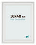 Bilderrahmen 36x48cm Weiss Gewischt MDF Lazio Vorne Messe | Yourdecoration.at