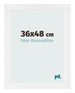 Bilderrahmen 36x48cm Weiß Vintage MDF Pisa Vorne Messe | Yourdecoration.at