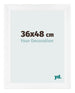 Bilderrahmen 36x48cm Weiß Vintage MDF Pisa Vorne Messe | Yourdecoration.at