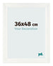 Bilderrahmen 36x48cm Weiß Vintage MDF Pisa Vorne Messe | Yourdecoration.at