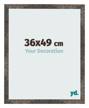 Bilderrahmen 36x49 cm Oxidiertes Metall MDF Bologna Vorne Messe | Yourdecoration.at