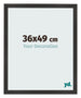 Bilderrahmen 36x49 cm Schwarz Matt MDF Bologna Vorne Messe | Yourdecoration.at