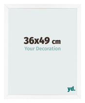 Bilderrahmen 36x49 cm Weiss Matt MDF Bologna Vorne Messe | Yourdecoration.at