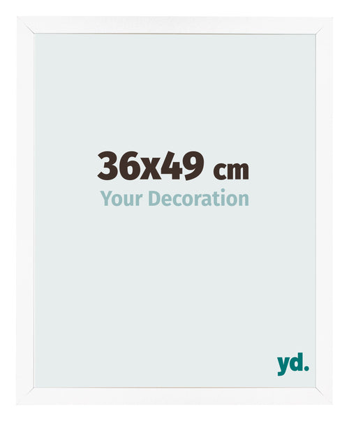 Bilderrahmen 36x49 cm Weiss Matt MDF Bologna Vorne Messe | Yourdecoration.at