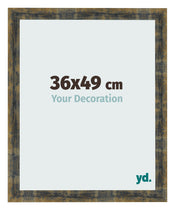 Bilderrahmen 36x49cm Blau Gold Meliert MDF Pisa Vorne Messe | Yourdecoration.at