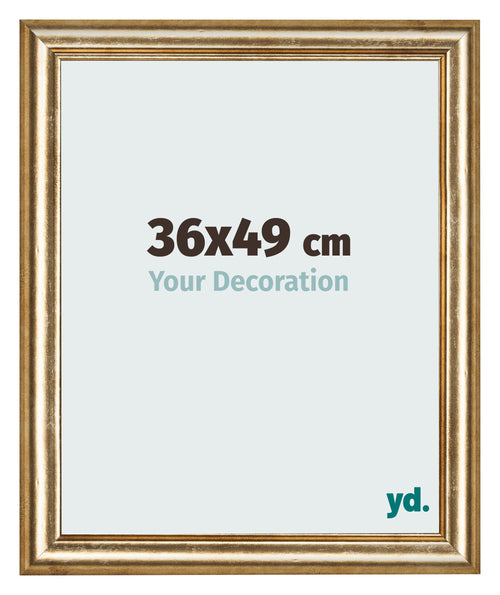 Bilderrahmen 36x49cm Gold Antik MDF Lazio Vorne Messe | Yourdecoration.at