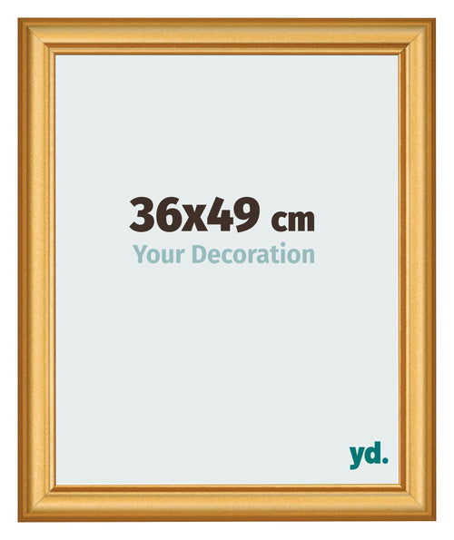 Bilderrahmen 36x49cm Gold Matt MDF Lazio Vorne Messe | Yourdecoration.at