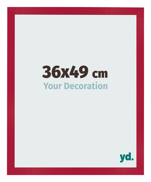 Bilderrahmen 36x49cm Rot MDF Bologna Vorne Messe | Yourdecoration.at