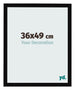 Bilderrahmen 36x49cm Schwarz Hochglanz MDF Bologna Vorne Messe | Yourdecoration.at