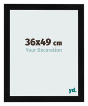 Bilderrahmen 36x49cm Schwarz Silber Poliert MDF Pisa Vorne Messe | Yourdecoration.at