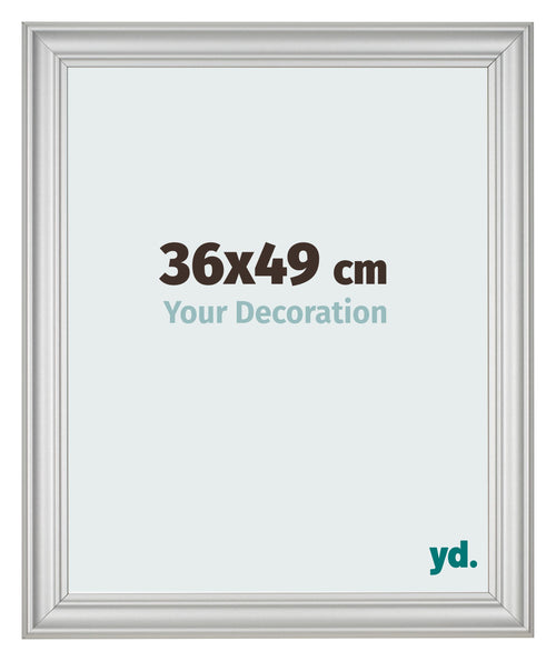 Bilderrahmen 36x49cm Silber Matt MDF Lazio Vorne Messe | Yourdecoration.at